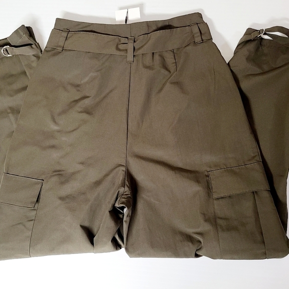 ZARA STRAIGHT CARGO TROUSERS Mid-camel SIZE XS | 4001/051/756 - Picture 9 of 9